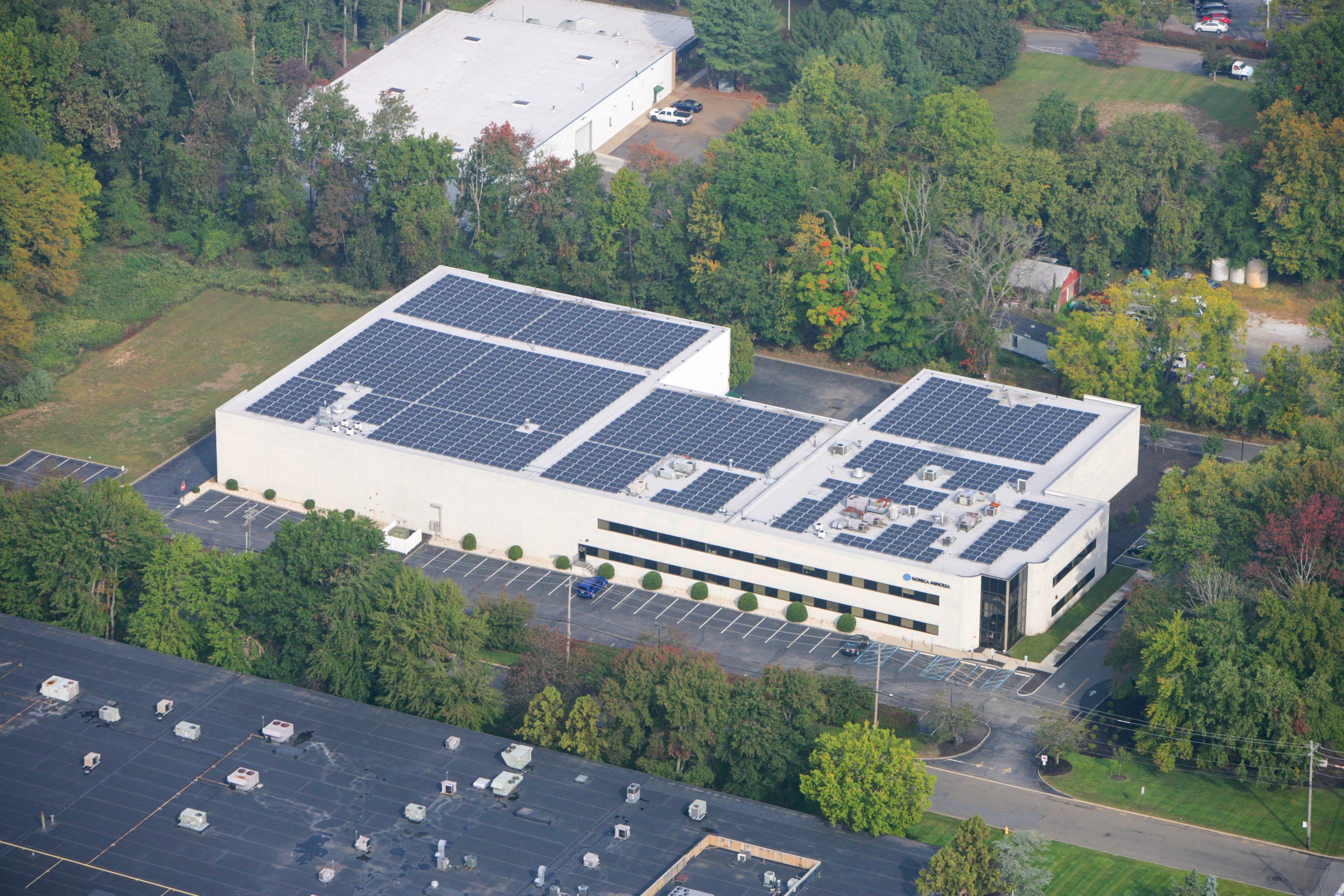 Solar Panels on roof of Wayne NJ Office