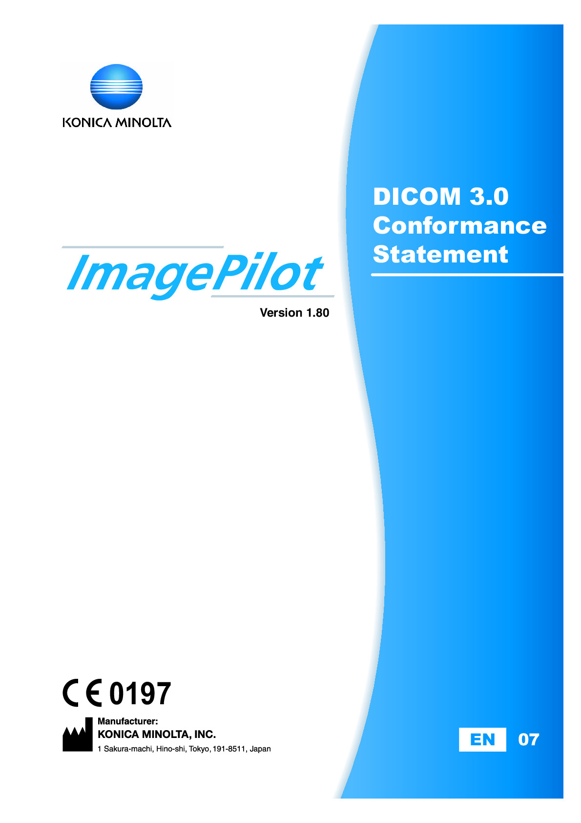 ImagePilot Dicom Conformance Statement (1.80) 0604EA01EN07_151109_Fix