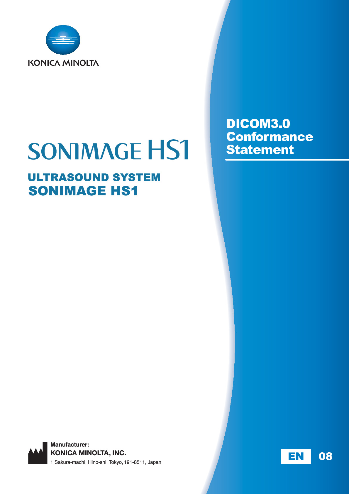 SONIMAGE HS1 DICOM Conformance Statement V1.41 A7APEA01_EN08