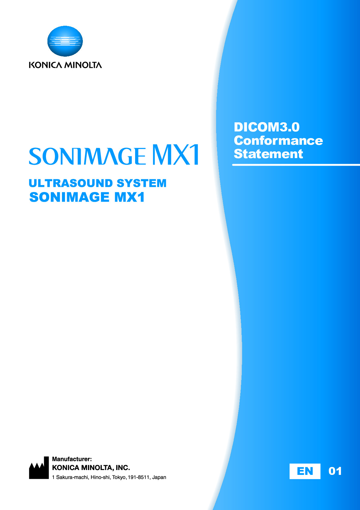 SONIMAGE MX1 DICOM3.0 Conformance Statement 01