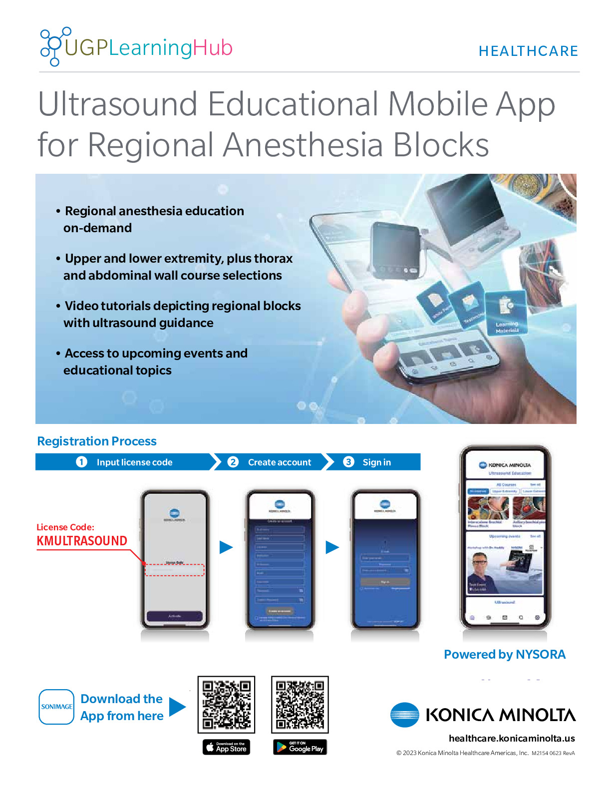 RA Ultrasound Educational App Product Sheet M2154 0623 RevA