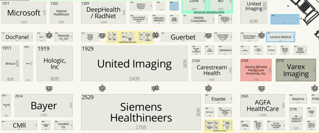 Booth 2165 RSNA Floorplan