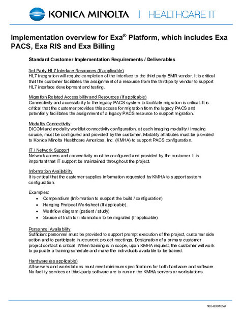 Exa Platform Welcome Package | Konica Minolta Healthcare Americas, Inc.