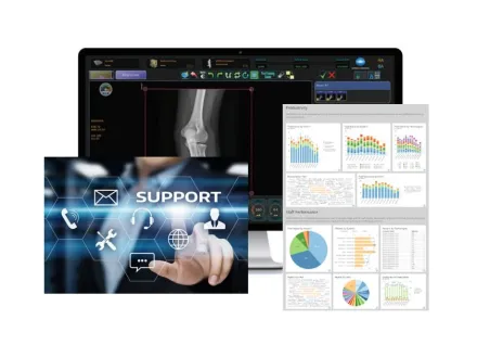 Image of Ultra application with screen shots of Insights and representation of remote service.