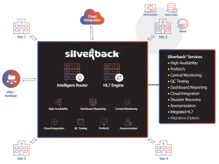 A diagram of how Silverback (DataFirst) integrates into Konica's Exa Platform Solution