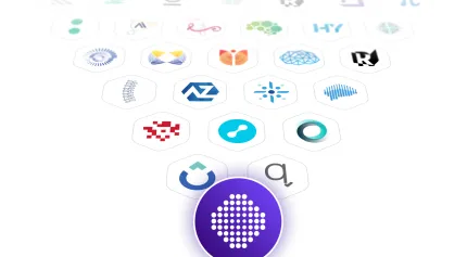 A graphic with all of deepc's partner company logos